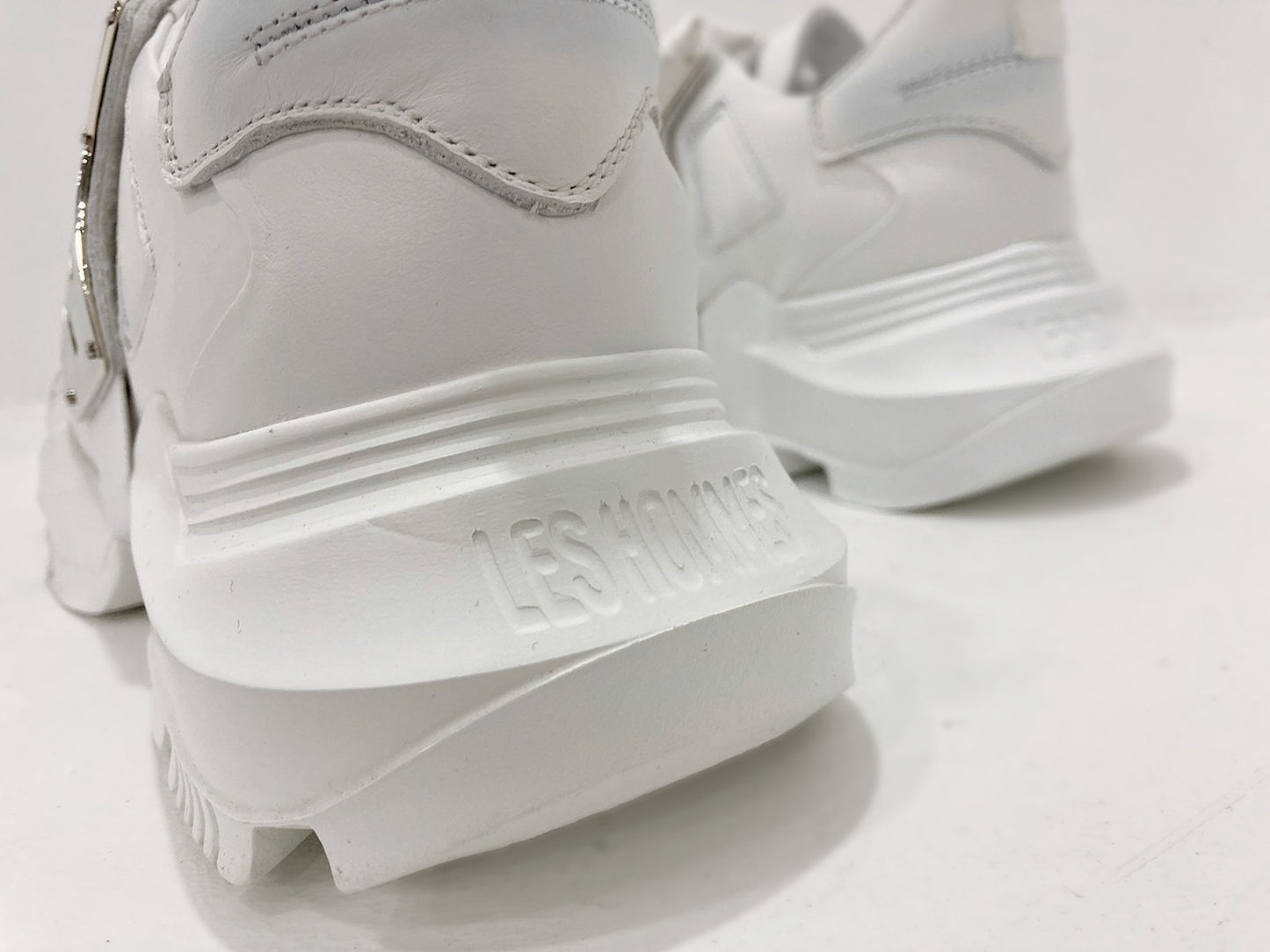 Les Hommes Metallic Leather Chunky Low-Top Sneakers