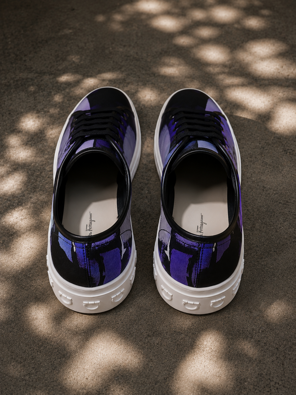 Salvatore Ferragamo 1927 Purple & Black Men’s Luxury Sneakers