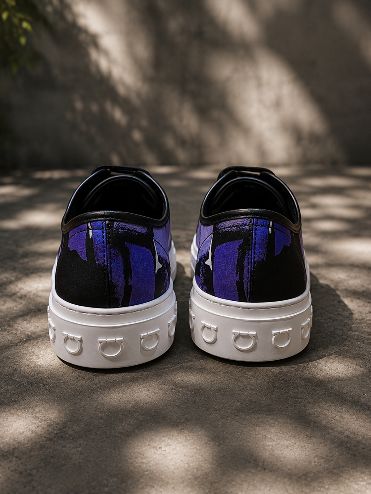 Salvatore Ferragamo 1927 Purple & Black Men’s Luxury Sneakers