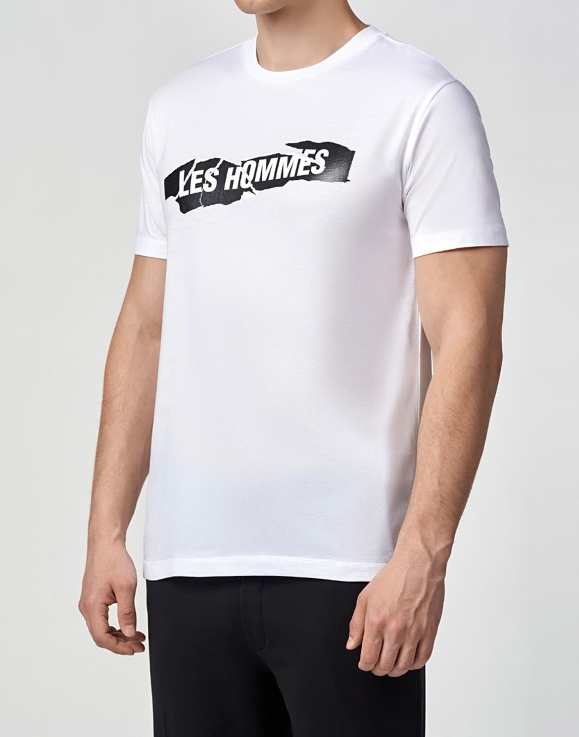 LES HOMMES Men’s White Graphic Logo T-Shirt |
