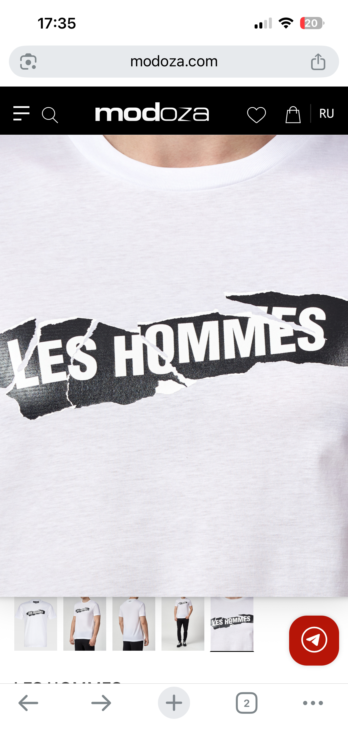 LES HOMMES Men’s White Graphic Logo T-Shirt |