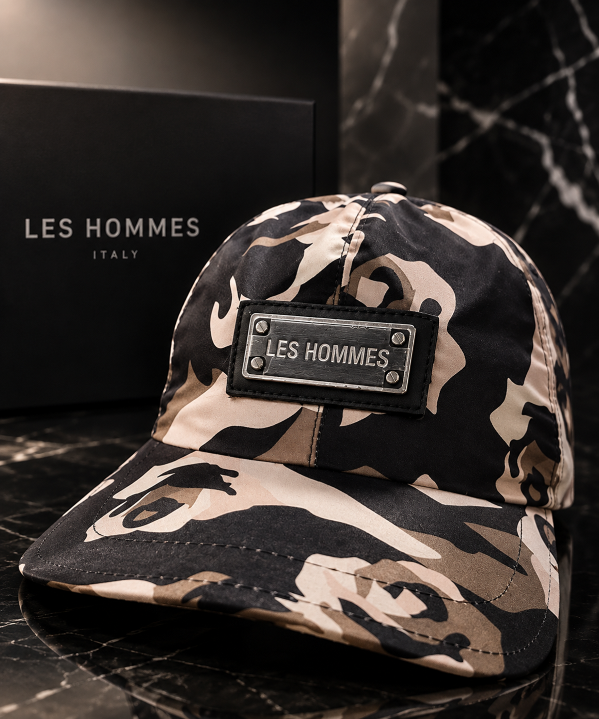 Les Hommes Camouflage Cap