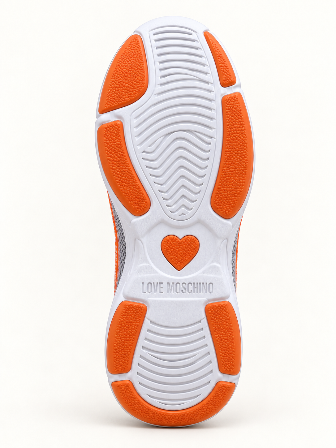 Love Moschino Women’s Silver & Orange Chunky Sneakers