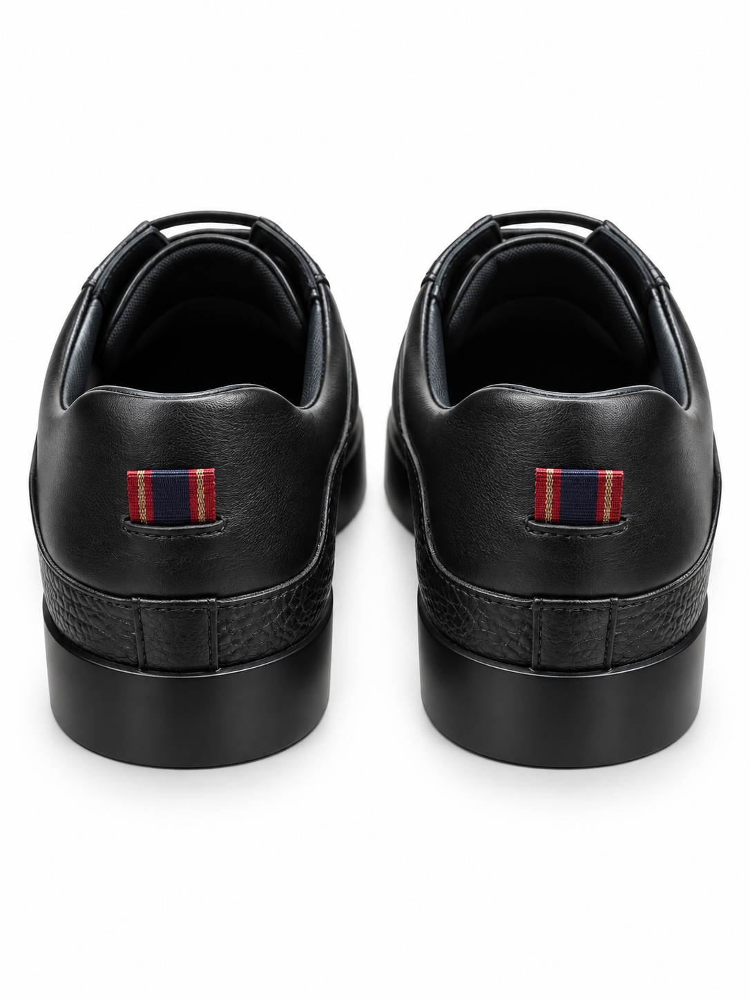 Moreschi Black Pebbled Leather Low-Top Sneakers